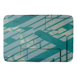 Alfombrilla De Baño Mat de baño geométrico azul