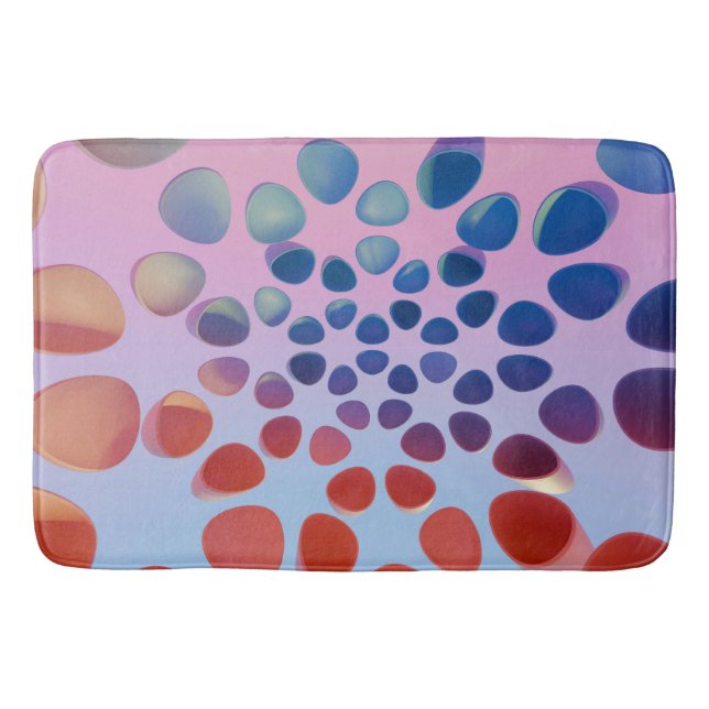 Alfombrilla De Baño Mat de baño geométrico vibrante - negrita y artíst (Anverso)