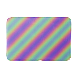 Alfombrilla De Baño Mat de baño Neon Glow Rainbow Stripe