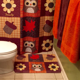 Alfombrilla De Baño Mat de baño personalizado con collage de tejido de