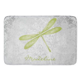 Alfombrilla De Baño Mat de baño personalizado de la libélula verde