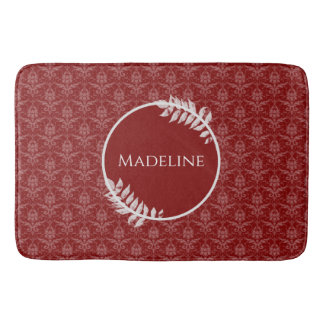 Alfombrilla De Baño Mat de baño personalizado elegante y rojo de Damas