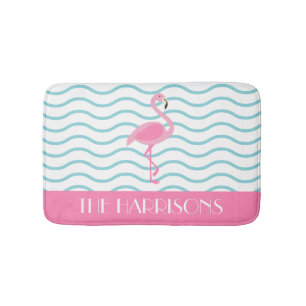 Alfombrilla De Baño Mat de baño personalizado Flamingo rosa