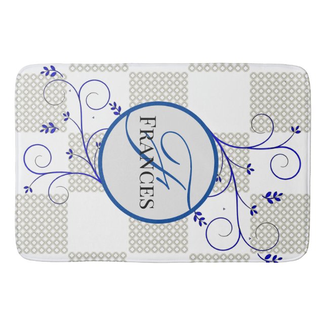 Alfombrilla De Baño Mat de baño personalizado monogramado (Anverso)