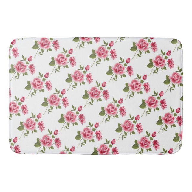 Alfombrilla De Baño Mat. de baño/rosas rosadas (Anverso)