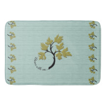 Mat de baño verde de oliva de árbol de baile perso