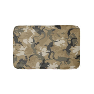 Alfombrilla De Baño Mat de Bath de camuflaje de reptil marrón