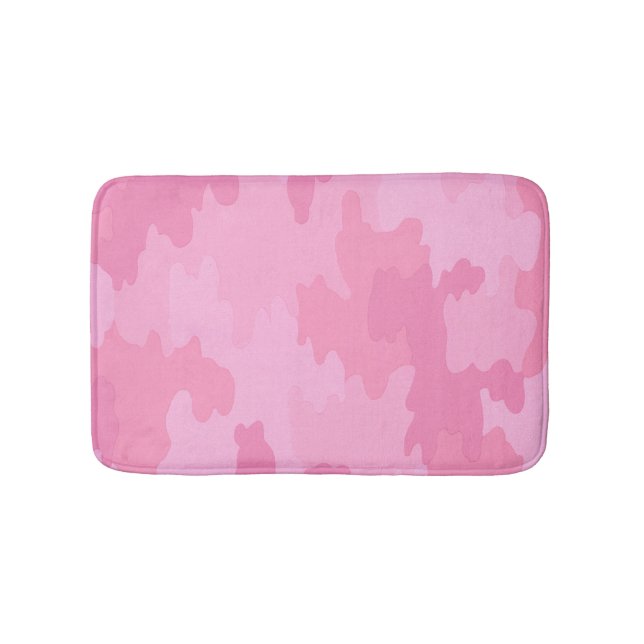 Alfombrilla De Baño Mat de Bath de Camuflaje Rosa (Anverso)