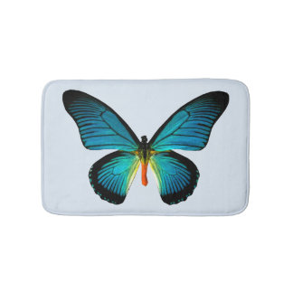 Alfombrilla De Baño Mat de Bath de mariposa azul