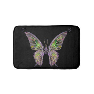 Alfombrilla De Baño Mat de Bath de mariposa colorida