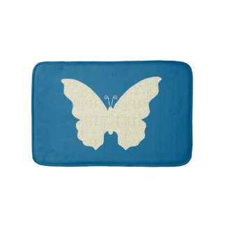 Alfombrilla De Baño Mat de Bath de mariposa de encaje