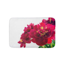 Mat de Bath de Peony Rojo
