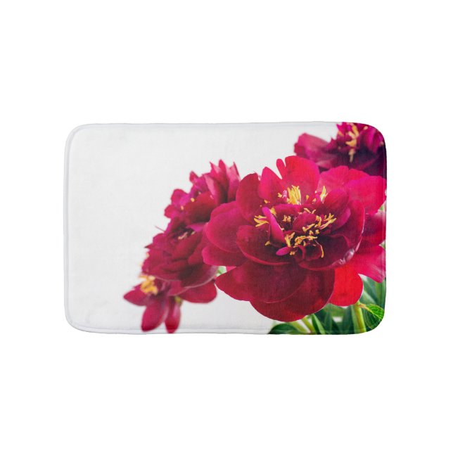 Alfombrilla De Baño Mat de Bath de Peony Rojo (Anverso)