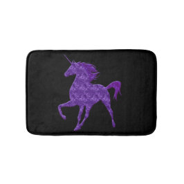 Alfombrilla De Baño Mat de Bath de Unicornio de Purple Fire