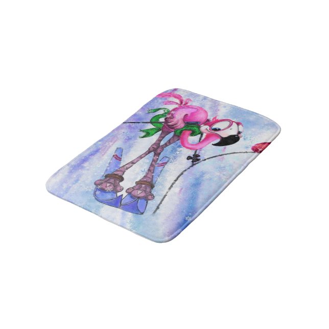 Alfombrilla De Baño Mat de Bath Flamingo Rosa - Gracioso (Angular)
