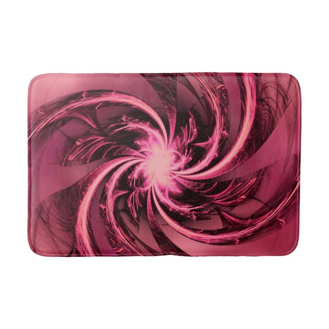 Alfombrilla De Baño Mat de Bath Fractal Twisted Purple & Plum (Anverso)