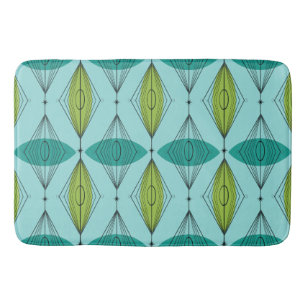 Alfombrilla De Baño Mat de Bath Ogee Atómico y Starburts
