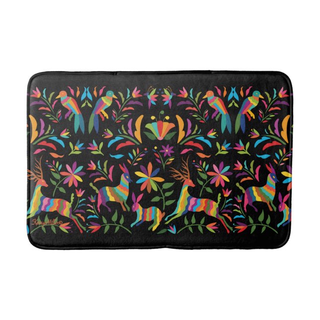 Alfombrilla De Baño Mat de Bath Otomi Mexicano (Anverso)