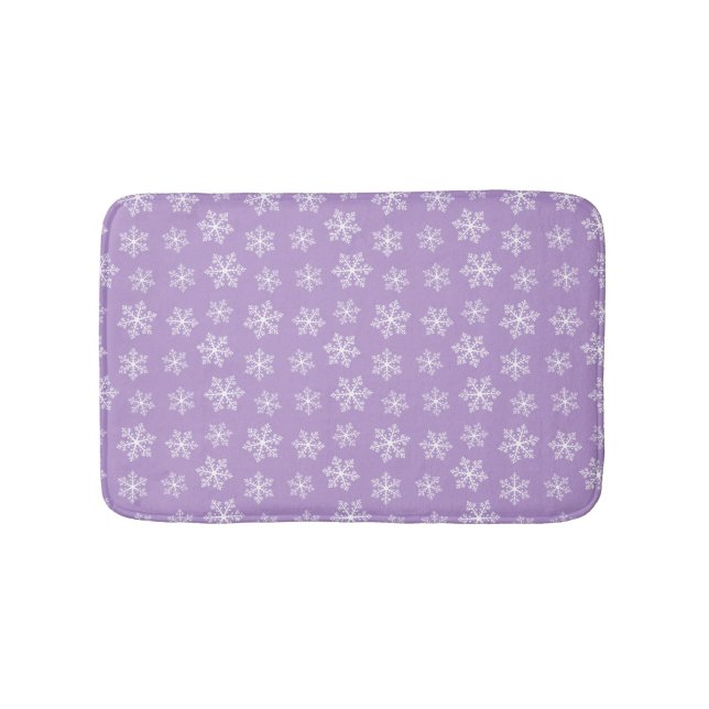 Alfombrilla De Baño Mat de Bath Purple Snowflake (Anverso)
