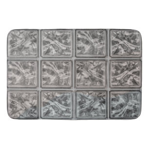 Alfombrilla De Baño Mat de mosaico de bloques de vidrio absorbentes gr