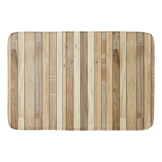 Alfombrilla De Baño Mat de textura de madera (Anverso)