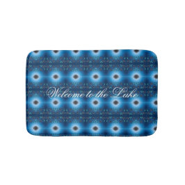 Alfombrilla De Baño Mat floral de diseño azul para el lago