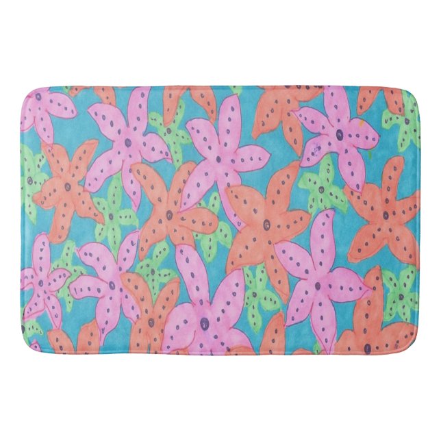 Alfombrilla De Baño Mat Tropical Starfish Bath (Anverso)