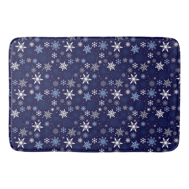 Alfombrilla De Baño Mata de baño con copos de nieve (Anverso)