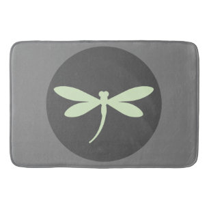 Alfombrilla De Baño Mata de baño de la libélula verde