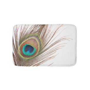 Alfombrilla De Baño Mata de baño de plumas de pavo real