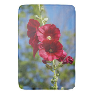Alfombrilla De Baño Mata de baño Hollyhocks