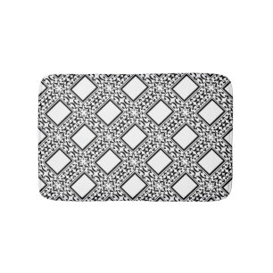 Alfombrilla De Baño Matas de baño de diseño blanco y negro ordenados