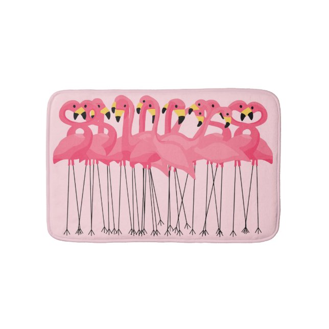 Alfombrilla De Baño Matas de baño de flamingo rosado (Anverso)