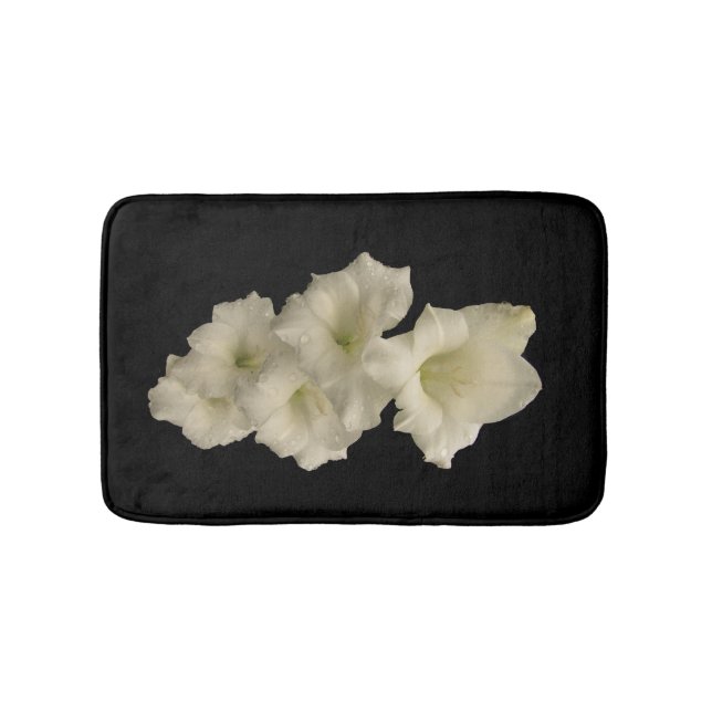 Alfombrilla De Baño Matas de baño de flores de gladiola blanca (Anverso)