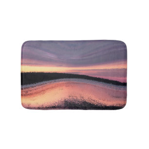 Alfombrilla De Baño Matas de baño de la ola oceánica del atardecer