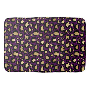 Alfombrilla De Baño Materia de baño con huellas de animales de leopard