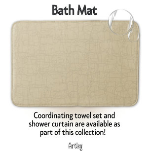 Alfombrilla De Baño Materia de baño con textura crema simple