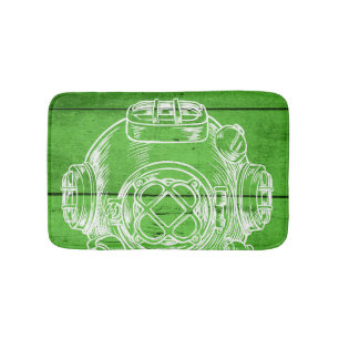 Alfombrilla De Baño Materia de baño verde para buceo