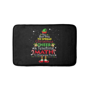 Alfombrilla De Baño Math Teacher Navidades Shirt Elf Navidades Saludos