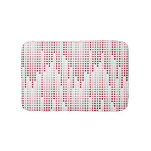 Alfombrilla De Baño Matriz de puntos de polka rosado de Borgoña