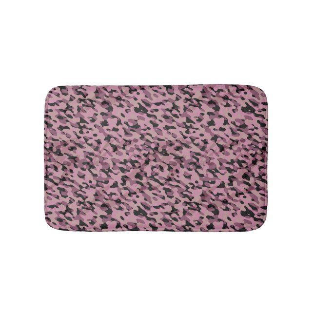 Alfombrilla De Baño Mauve pink and Charcoal Camo abstract (Anverso)