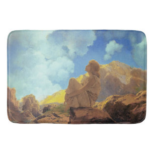 Alfombrilla De Baño Maxfield Parrish Mañana 1922 Nube Azul Arte Fino