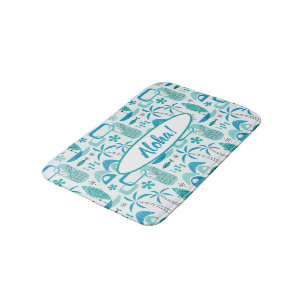 Alfombrilla De Baño MCM Hawaiian Village - Blue