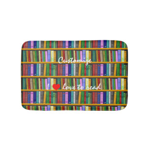 Alfombrilla De Baño Me encanta leer Books Thunder_Cove