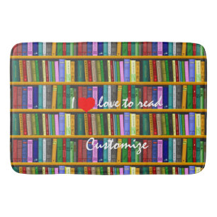Alfombrilla De Baño Me encanta leer Books Thunder_Cove