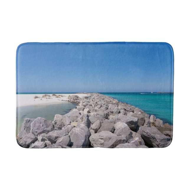 Alfombrilla De Baño Medio De Shell Island Jetty Bath Mat (Anverso)