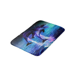 Alfombrilla De Baño Meditación de la fantasía en delfines o