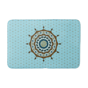 Alfombrilla De Baño Mehndi Fantasy Copper Bath Mat