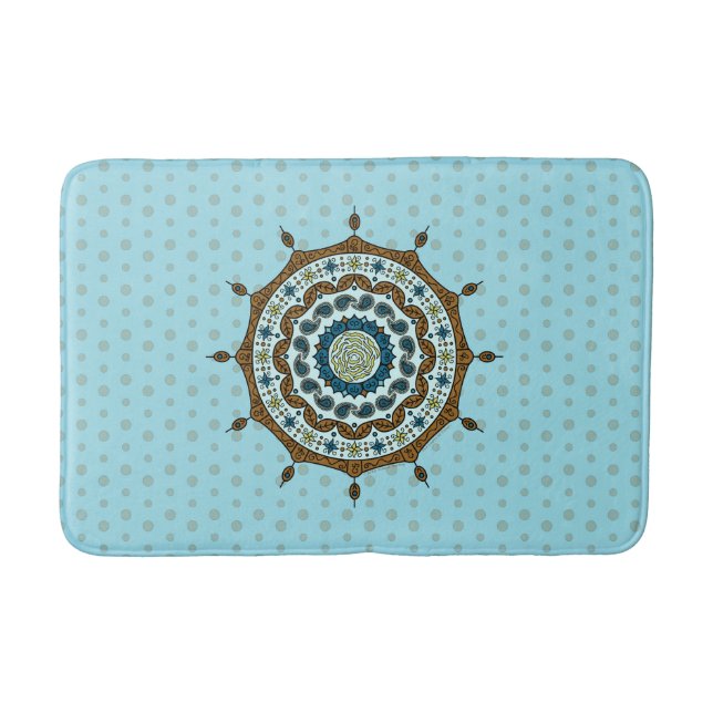 Alfombrilla De Baño Mehndi Fantasy Copper Bath Mat (Anverso)