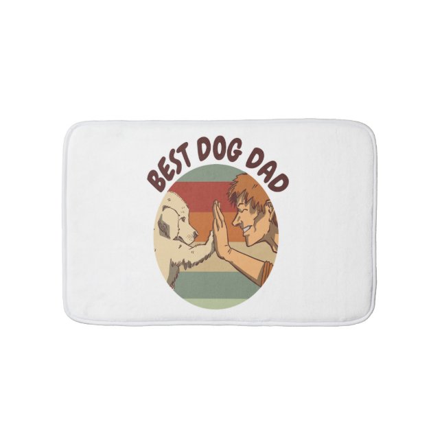 Alfombrilla De Baño Mejor papá de perro  (Anverso)